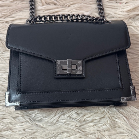The Kooples black leather Elegant Chain Shoulder Bag✨NEW✨ - Picture 2 of 11